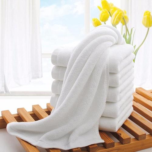 纯棉120g宾馆毛巾酒店用品洗浴健身 桑拿美容院白色足疗浴巾